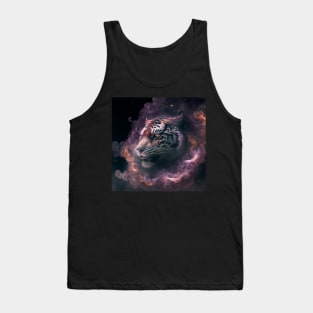 Tiger in Space with unique Design Tank Top